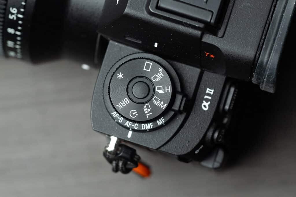 The Drive Mode Dial (New to the Sony a1 II), Single Shot - Shooting a single image Hight + - 30FPS by default ( other Requirements to achieve) High - 20 FPS by default Medium - 15 FPS by default Low - 5 FPS by default Shutter Delay - Sets a countdown timer before an image is taken Bracket Mode - Jumps into the Bracketing mode you had chosen via the menu system * - If you set the Drive Mode Dial to "*", you can change the drive mode via the digital menu system rather than just with the top dial. This is a new feature to the a1 II.