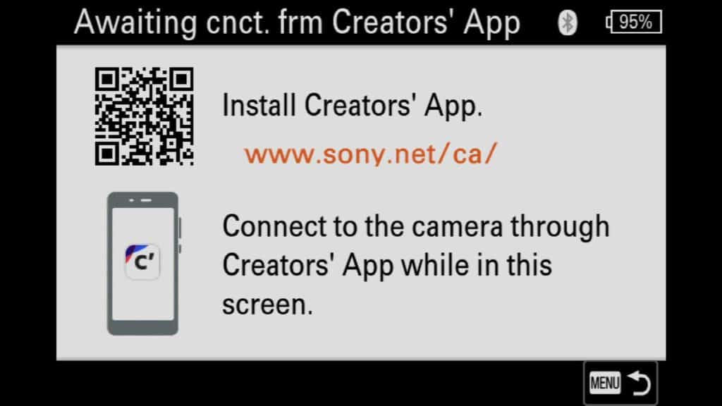 initial camera settings via your smartphone. Click on the "Set on Creators' App" button to continue by Colby Brown Photography