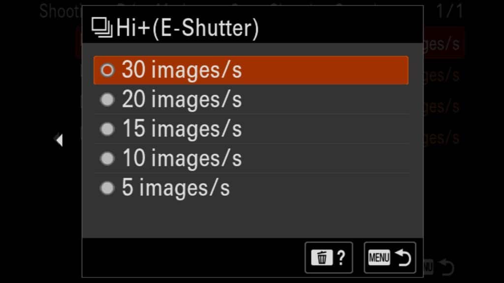 High Speed Mode, Changing the Shooting Speed Modes, To adjust these settings, head to the "Shooting" menu and look for "5: Drive Mode". You will find the "Cont. Shooting Speed" menu item there. For the Sony a1 II by Colby Brown Photography.