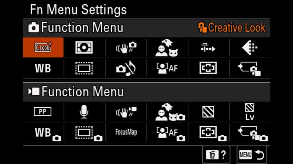 fn menu settings - The three main ways you can customize your a1 II are through the custom buttons/dials, the Fn Menu, or the My Menu option