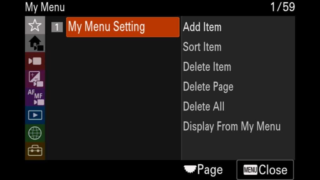 The three main ways you can customize your a1 II are through the custom buttons/dials, the Fn Menu, or the My Menu option