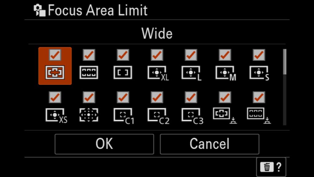 "Focus Area Limit" setting, For the Sony a1 II by Colby Brown Photography.