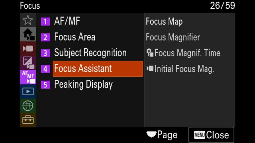 Another new feature to the a1 II is the Focus Map for shooting video.