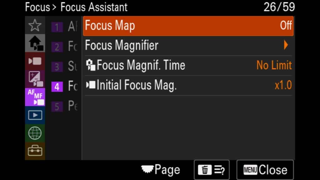 Focus Map - Another new feature to the a1 II is the Focus Map for shooting video.