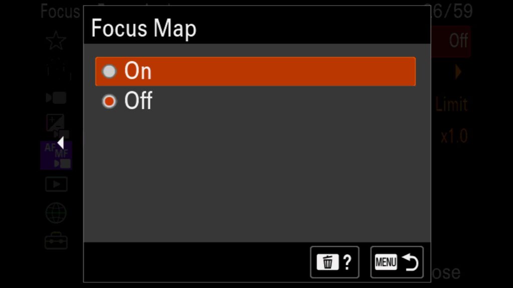 Another new feature to the a1 II is the Focus Map for shooting video.