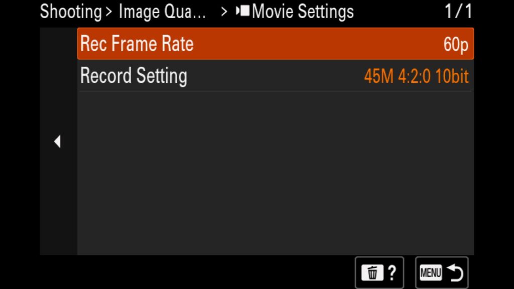 Movie Settings, video resolution, For the Sony a1 II by Colby Brown Photography.