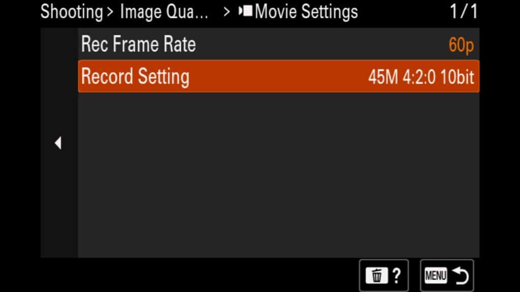 Movie Settings, video resolution, For the Sony a1 II by Colby Brown Photography.