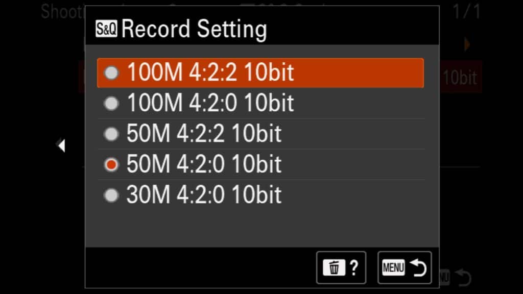 S&Q stands for "Slow & Quick," which accurately represents this video mode found in all Sony mirrorless cameras. Record settings