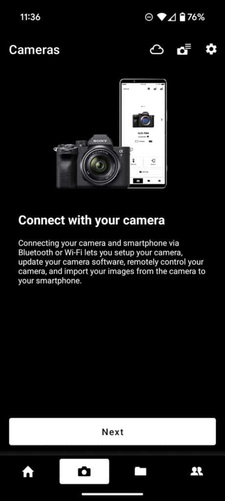 Connect your camera - The Sony a1 II Creators App - register for a new account or login - by Colby Brown Photography