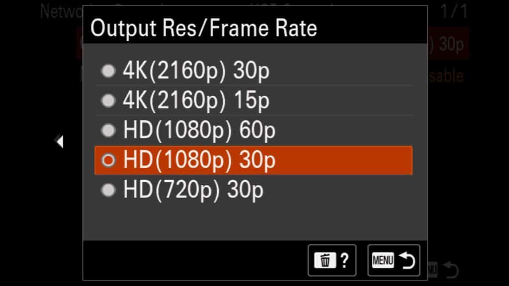 Using the Camera as a Webcam (New to the Sony A1 II), Frame Rate, For the Sony a1 II by Colby Brown Photography.